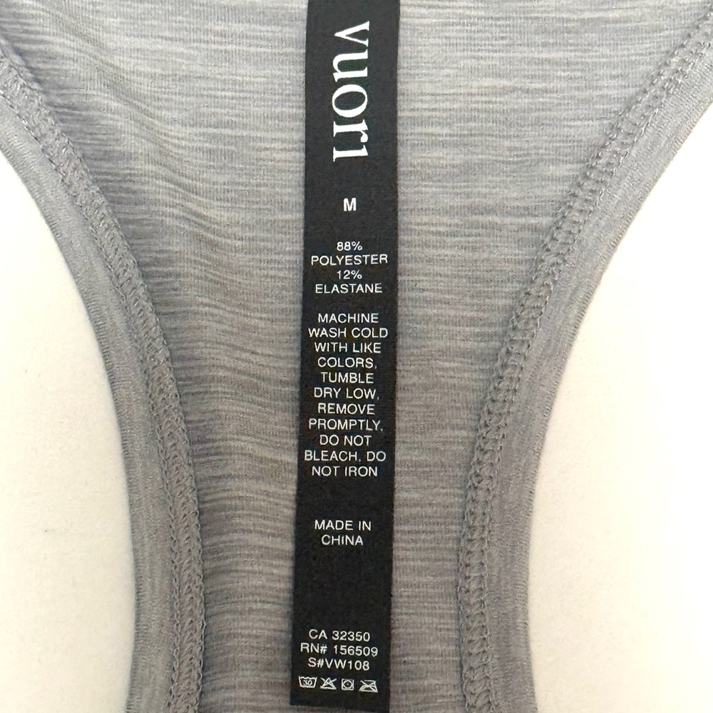 Vuori Lux Performance Racerback Tank Top Platinum Heather Size Medium - Picture 7 of 7